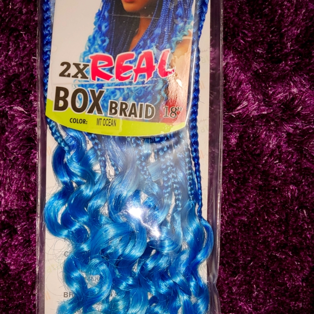 Sky Blue/Ocean Crochet Box Braids